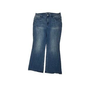 Old Navy High Rise Wow Flare Women's size 16 Dark Wash Blue Denim Jeans